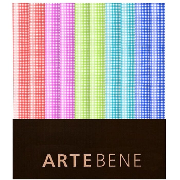 Artebene Geschenkpapier Vichykaro 70x200 cm Rolle farblich sortiert