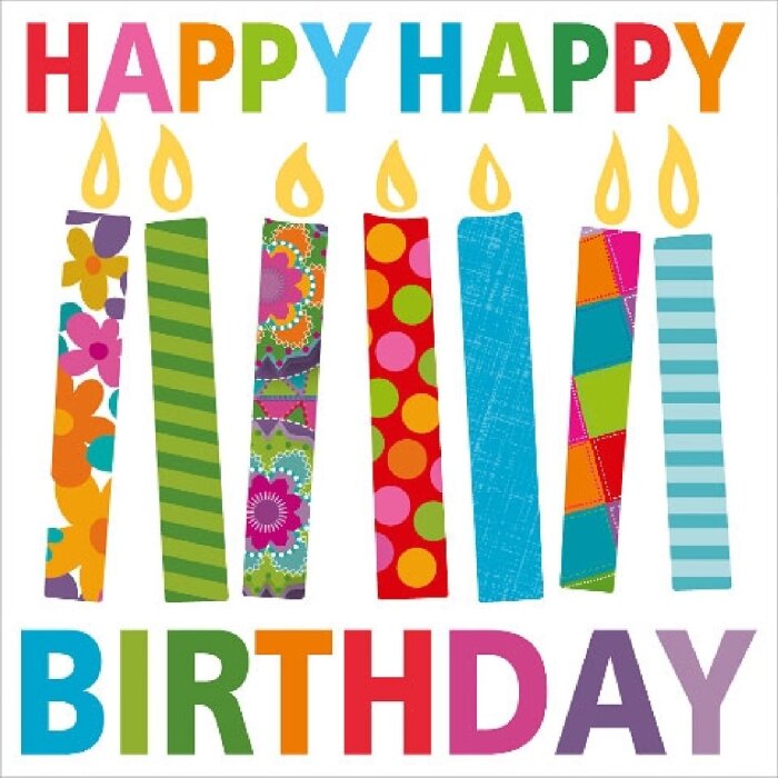 ARTEBENE Minikarte Birthday Kerzen 8x8 cm