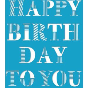 Artebene Karte Laser Birthday Typographie petrol