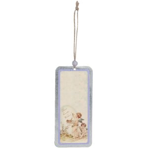 Dekoanhänger mit Engeln 6x8 cm