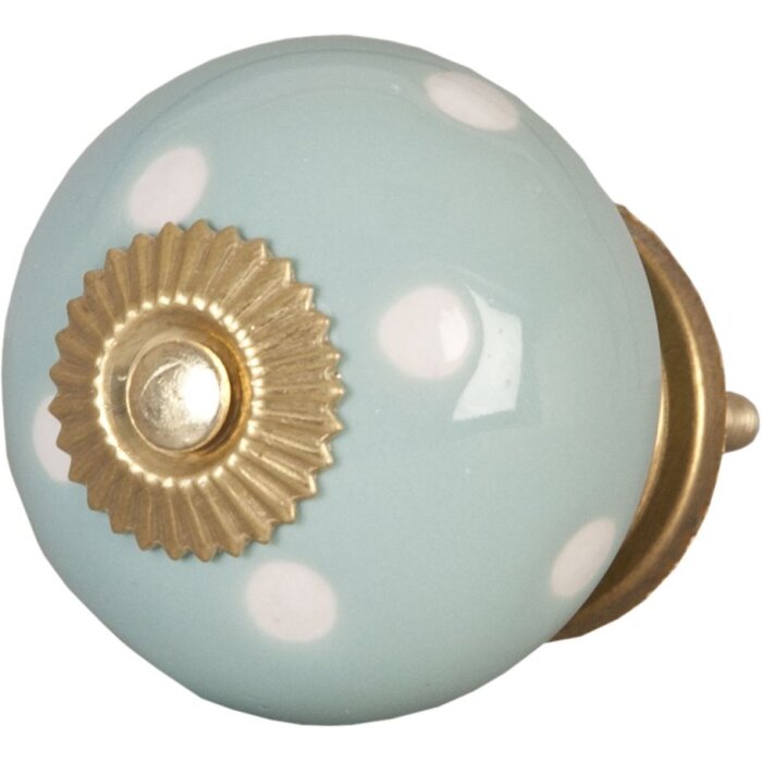 Puncte albastru deschis alb (62324)