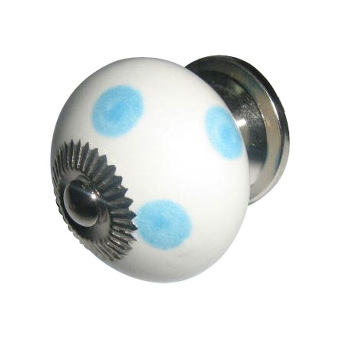 Puncte albe albastru deschis (60294)